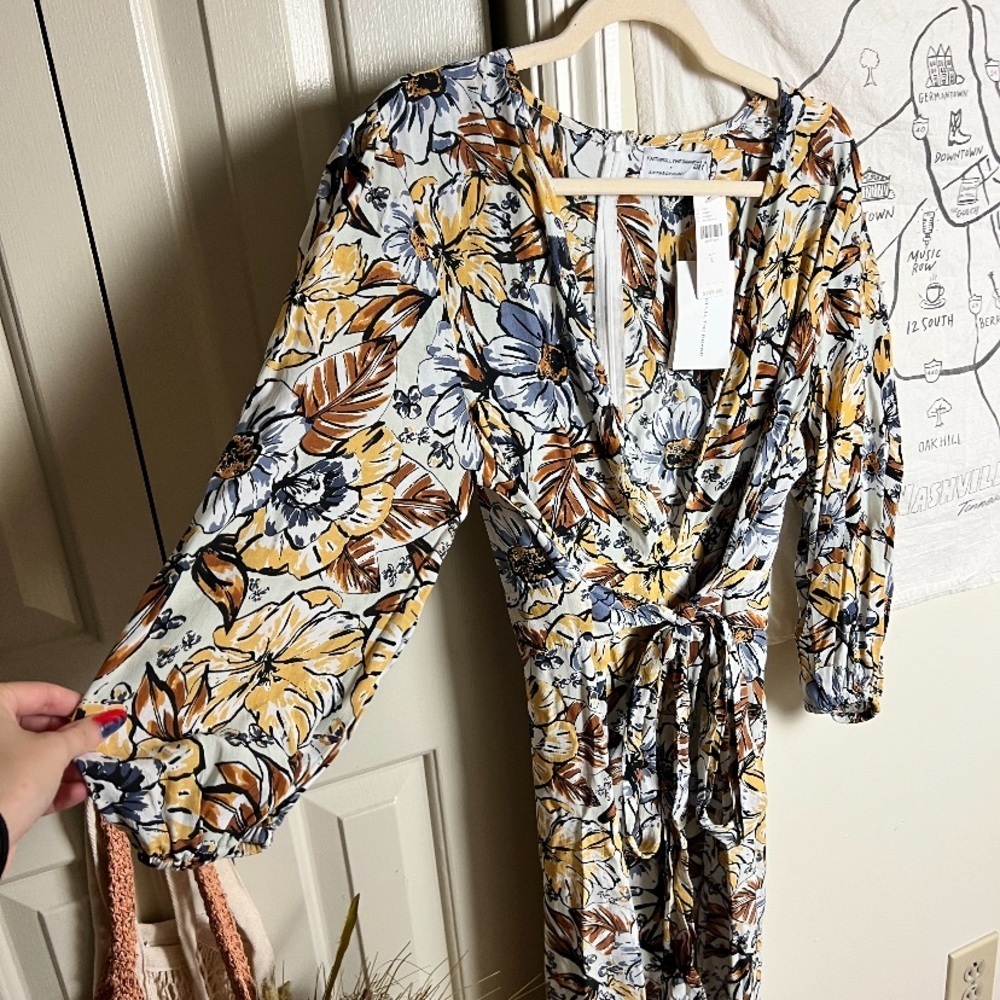 NWT ANTHROPOLOGIE x Faithfull the brand Chloe Midi Dress US 8 Small - Picture 5 of 6